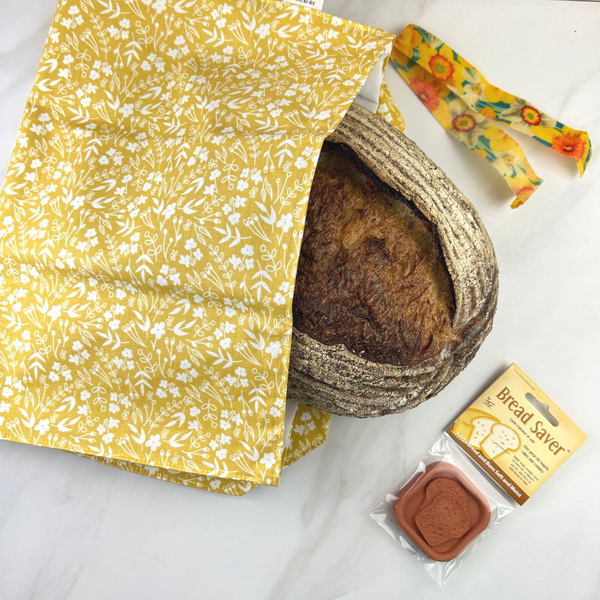 EcoBaguette Bread Bag, Keep your Handmade or Bakery Bread Fresh, Eco Friendly Bread Bag - Sunshine